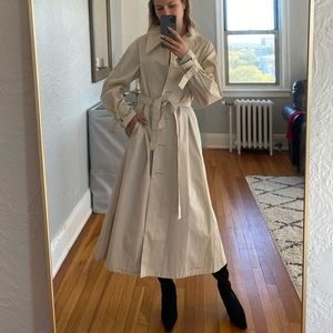 Mango trench coat beige cotton new no tags